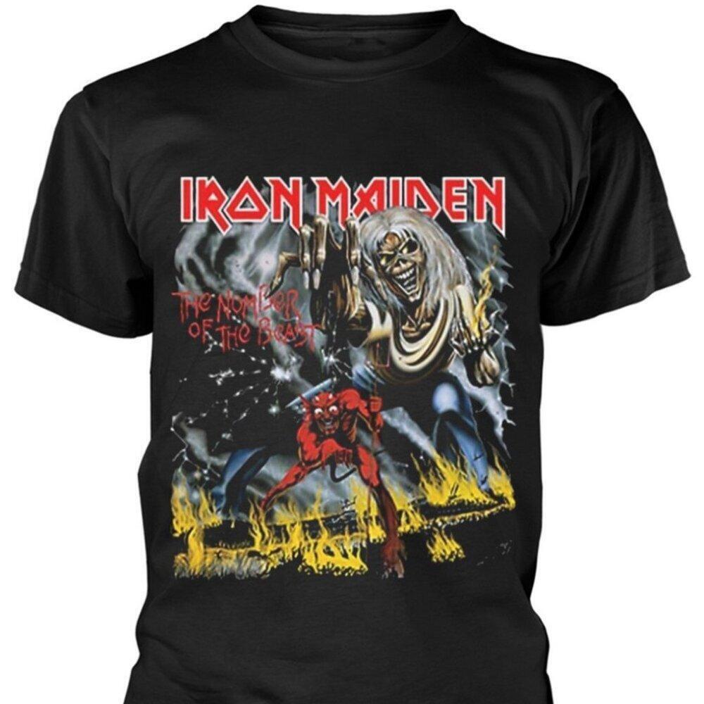 Iron Maiden The Number Of The Beast T Shirt Heavy Metal Band Fan Tee 05